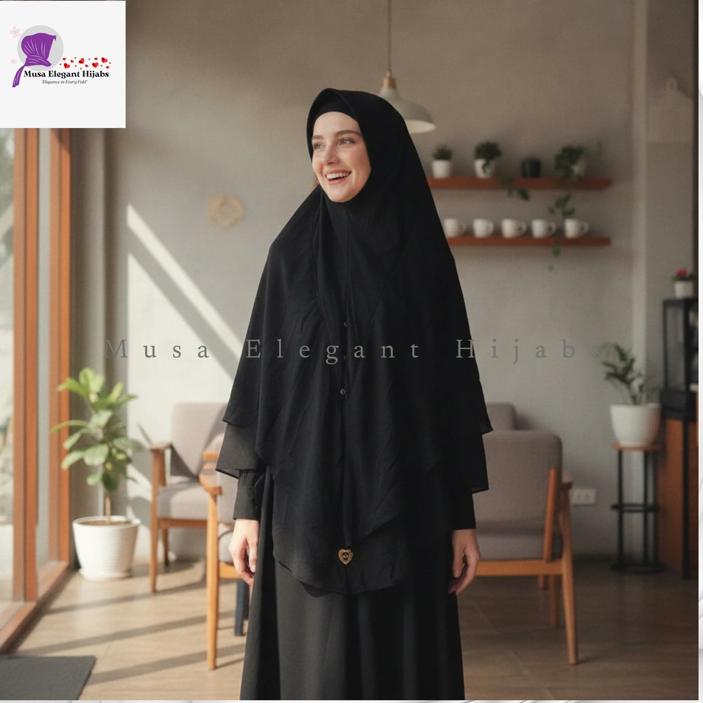 Al Firasa Black Hijabs XXL
