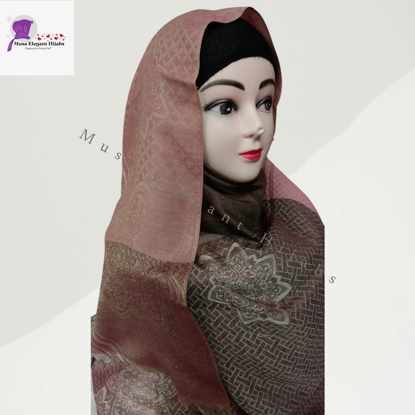 Zareen Silk Hijabs - Rosewood Mocha
