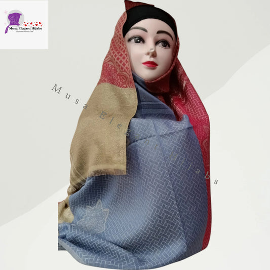 Zareen Silk Hijab - Imperial Blue Ruby