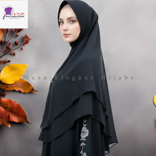 Al Firasa Black Hijabs L