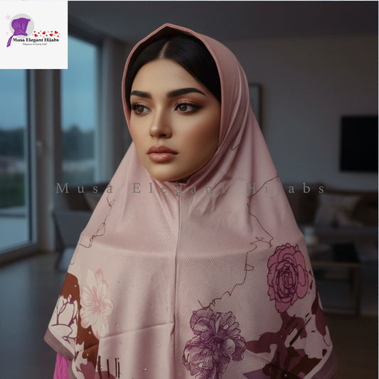 BabyPink AlFaro Printed Hijabs
