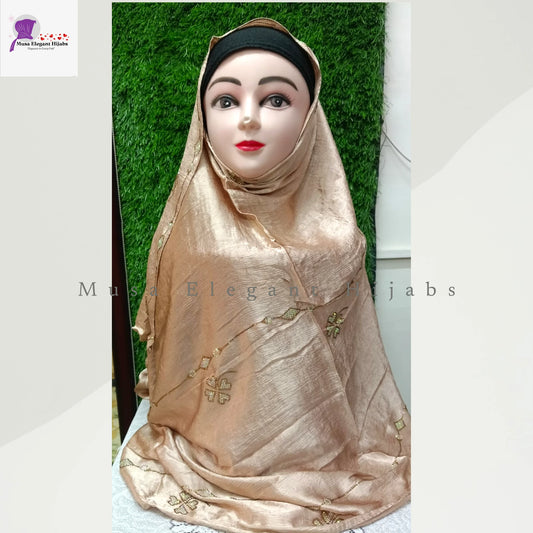 Zaraa Luxe Hijabs - Champagne Gold