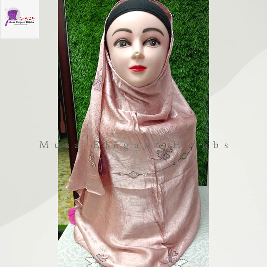 Zaraa Luxe Hijabs - Petal Rose Gold