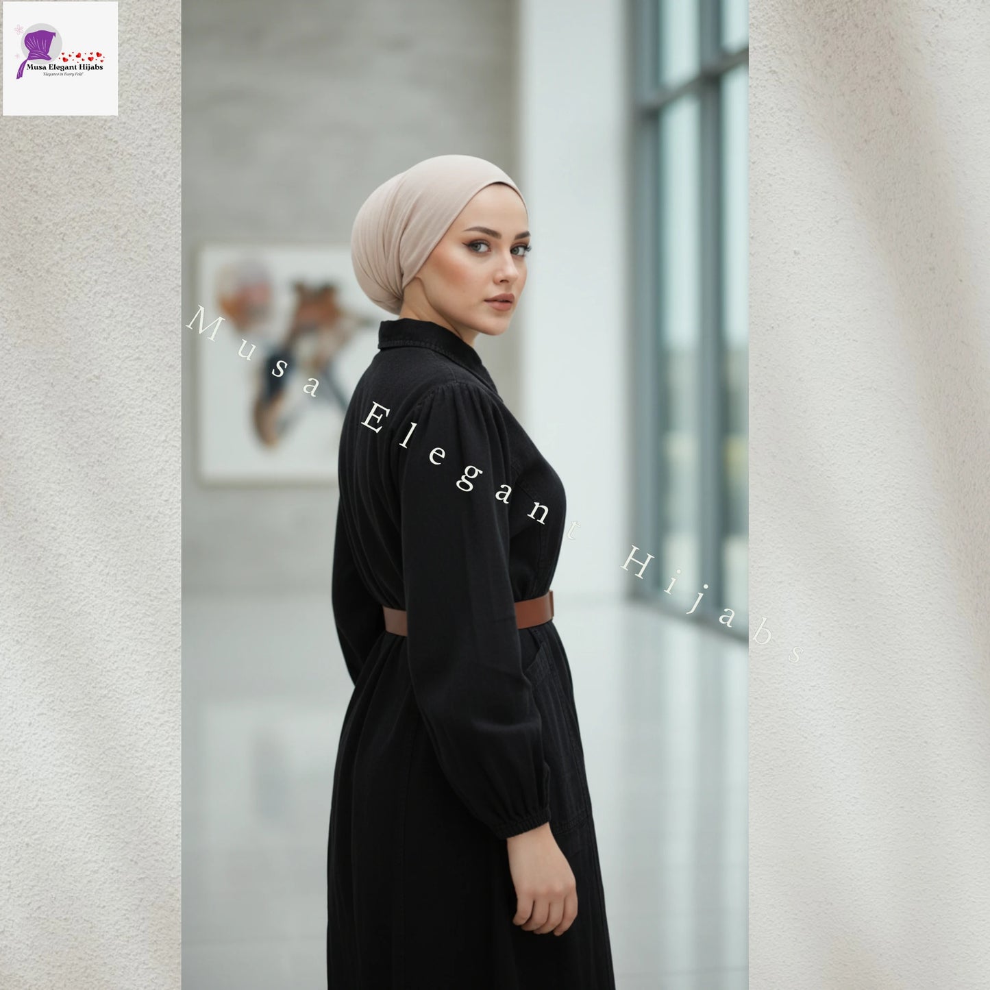 Black Denim Abayas