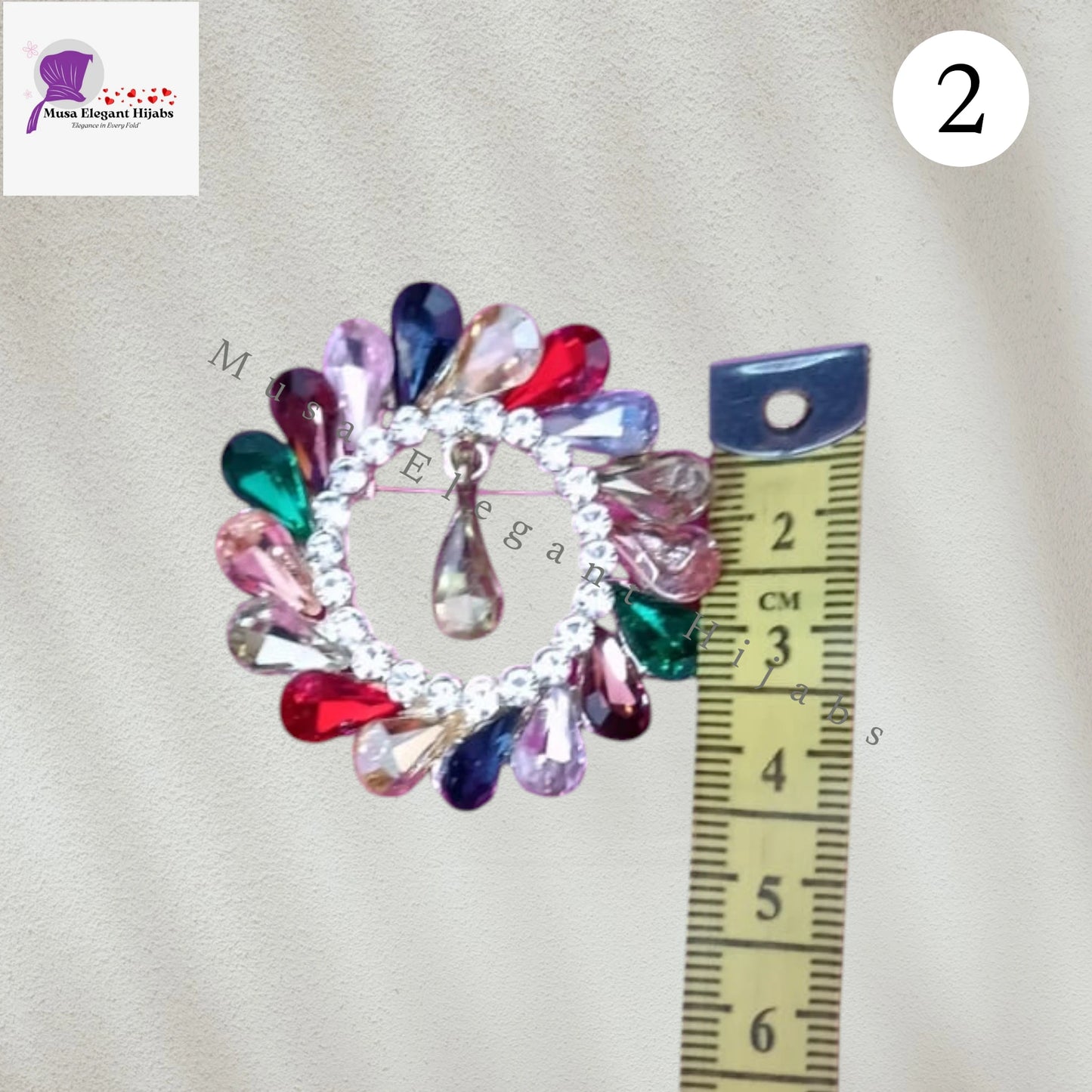 Hijab Stone Brooches - Big