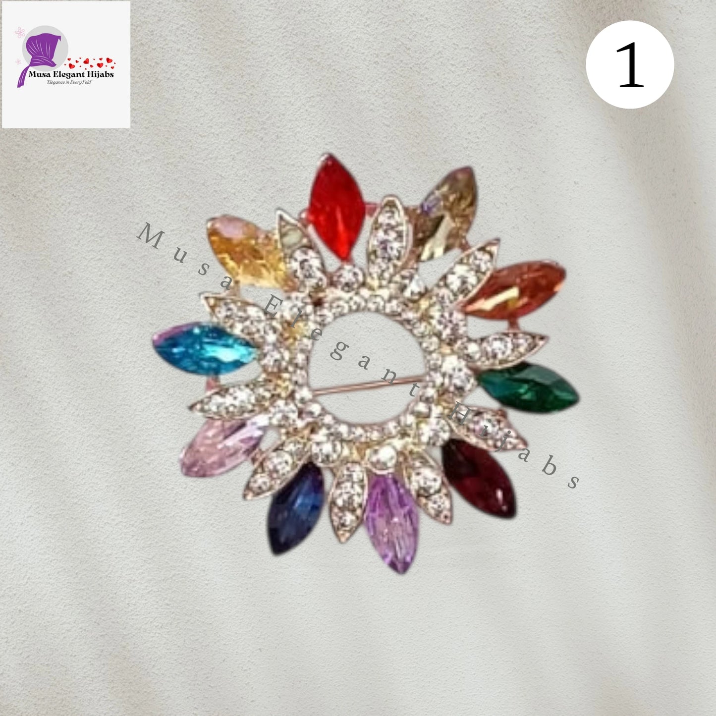Hijab Stone Brooches - Big