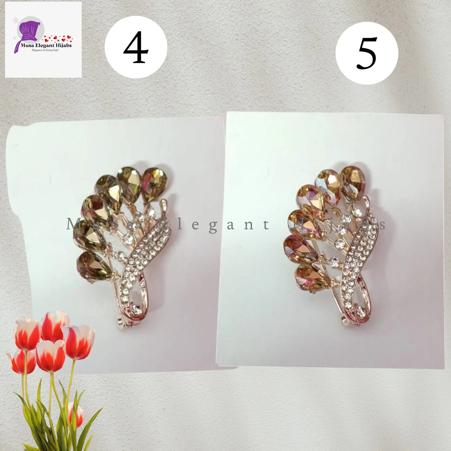 Hijab Stone Brooches - Big
