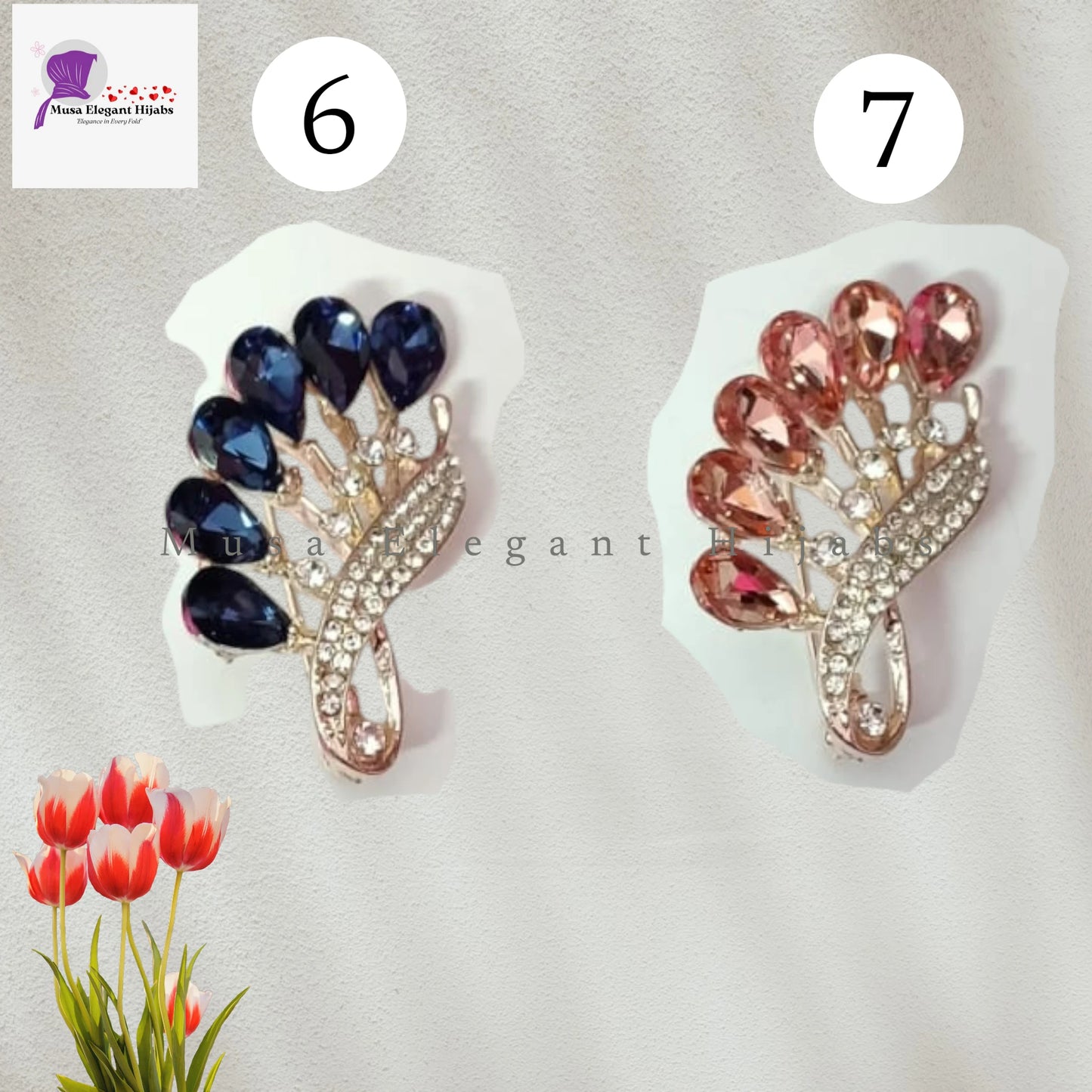 Hijab Stone Brooches - Big