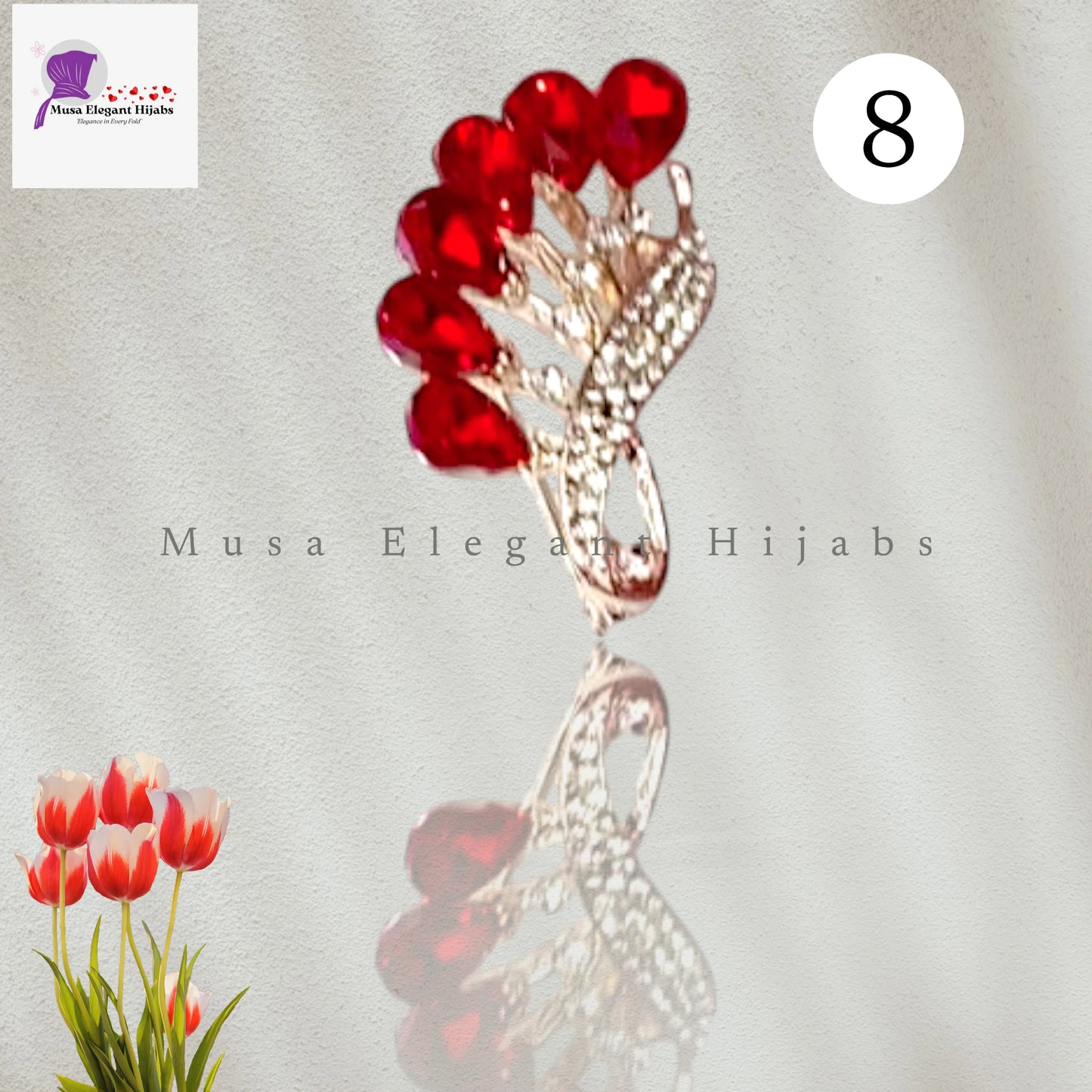 Hijab Stone Brooches - Big