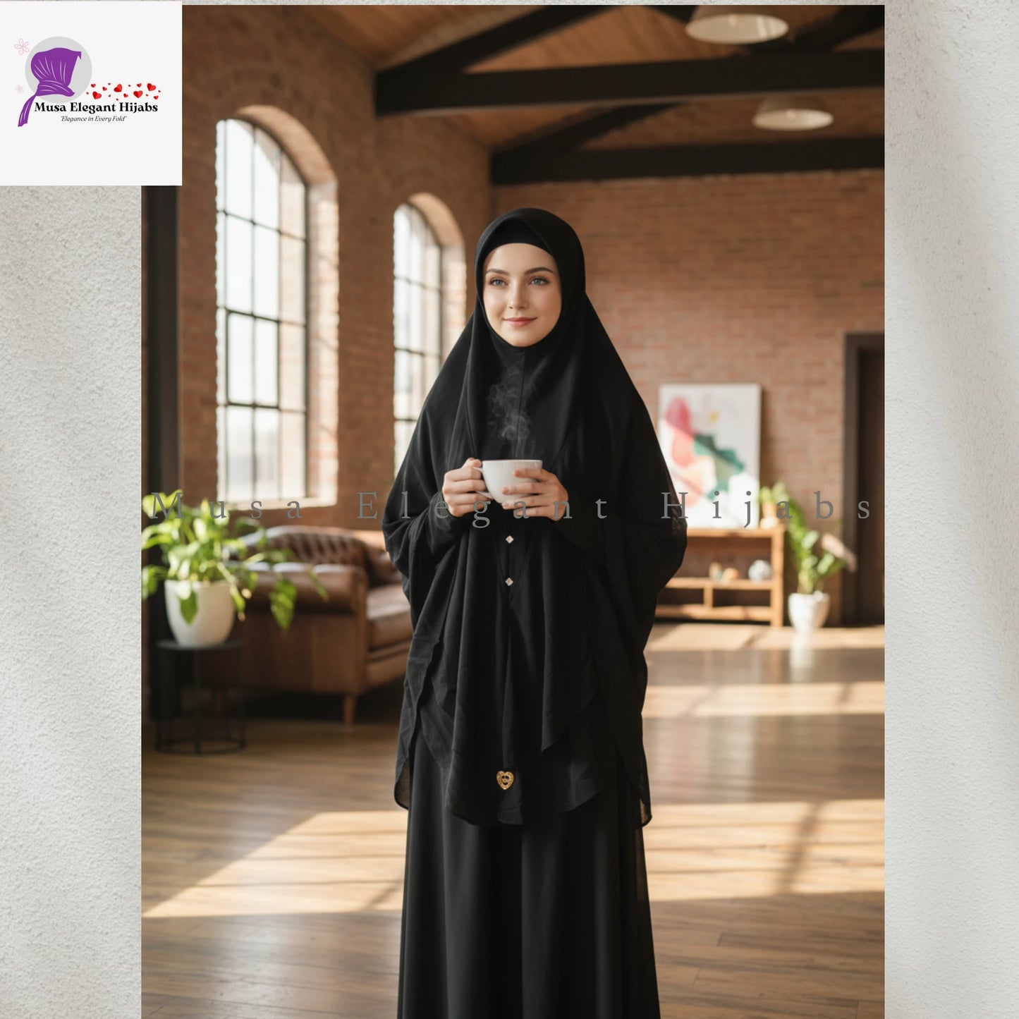 Al Firasa Black Hijabs XXL
