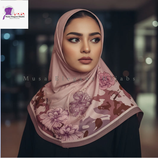 BabyPink AlFaro Printed Hijabs