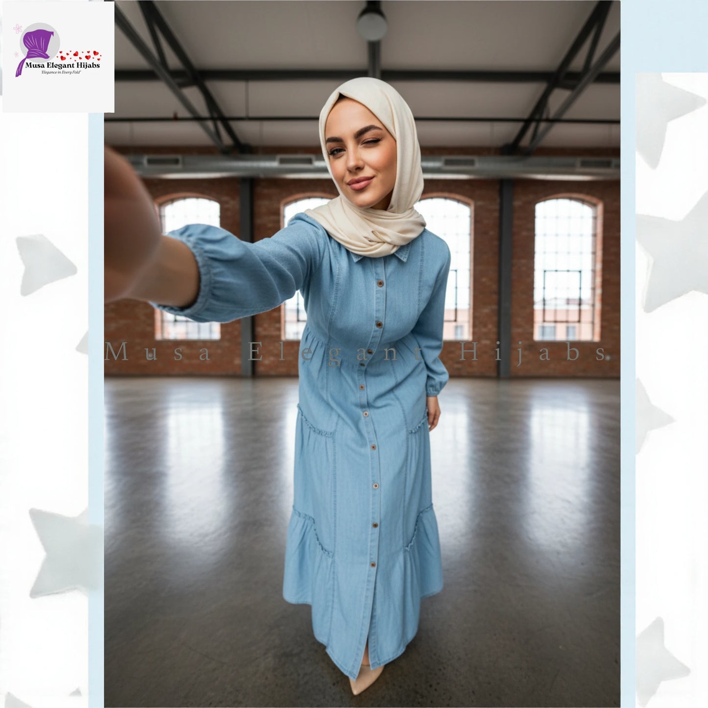 Blue Denim Gowns